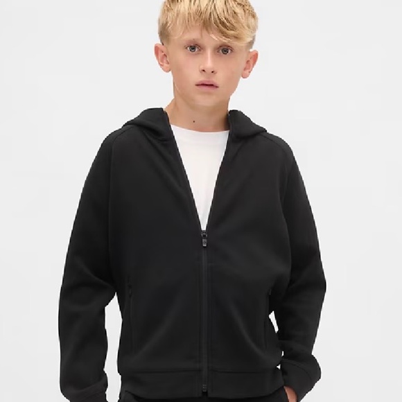 Kids GapFit Tech Quick-Dry Zip Hoodie - Picture 1 of 3